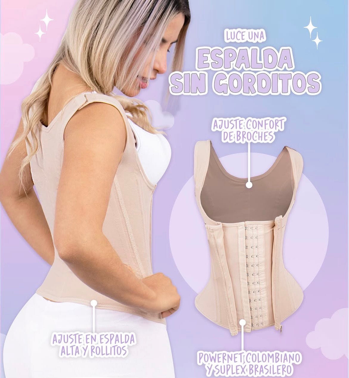 🔥FAJA CHALECO RELOJ DE ARENA 15 VARILLAS🔥