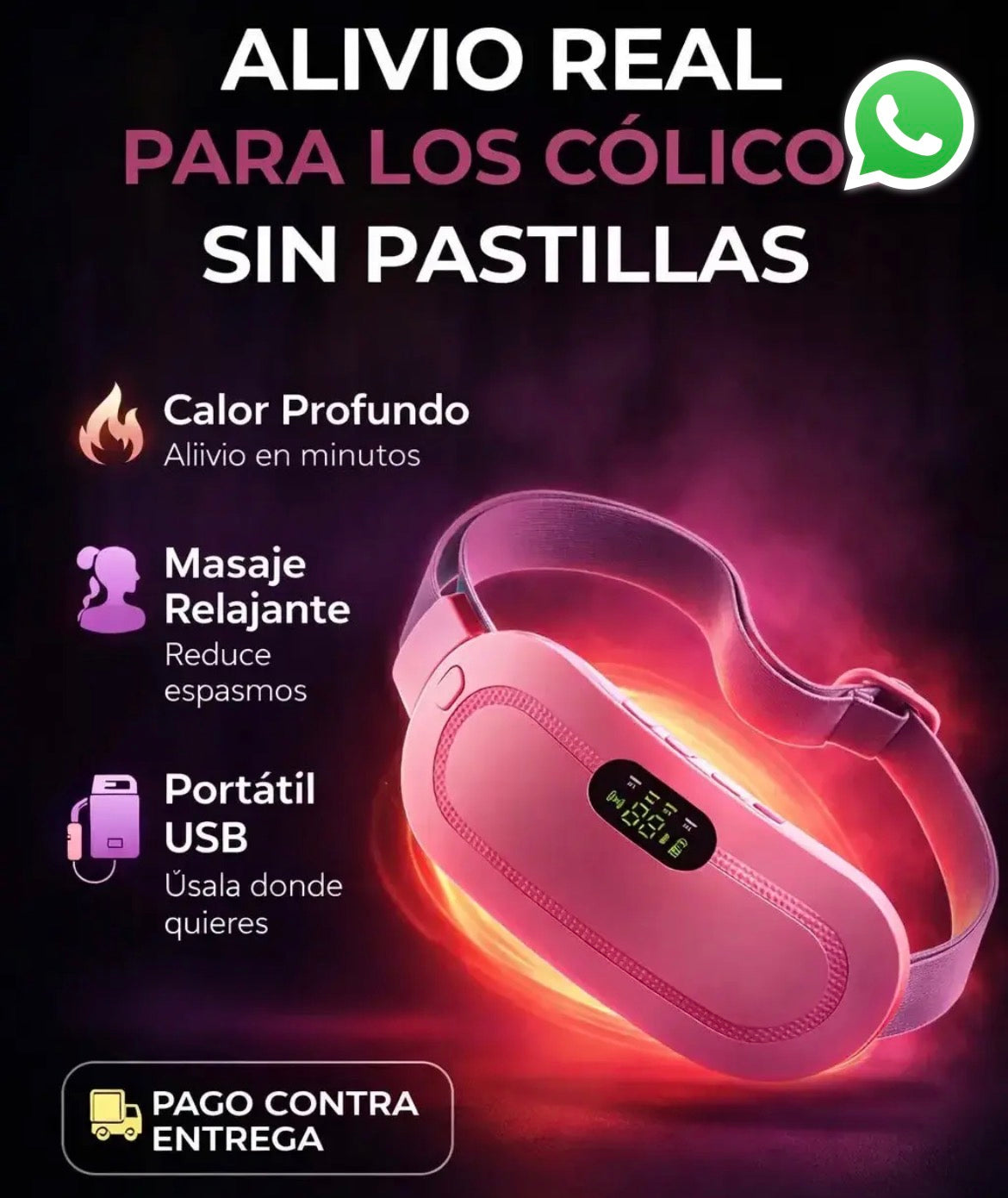 🔥 ALMOHADILLA TÉRMICA PARA CÓLICOS 🔥